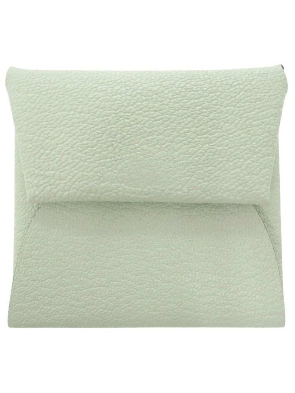 Hermes Bastia Chevre Vert Fizz Coin Purse Green